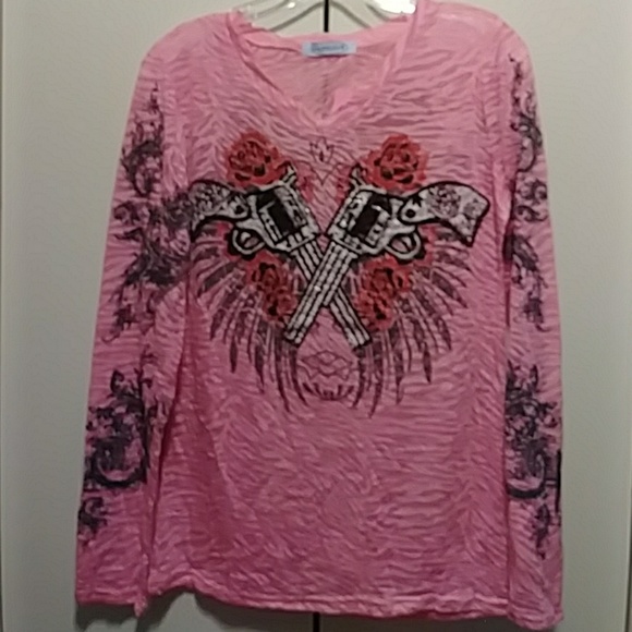 Atlas Bling Burnout Pistol Shirt - Picture 1 of 3